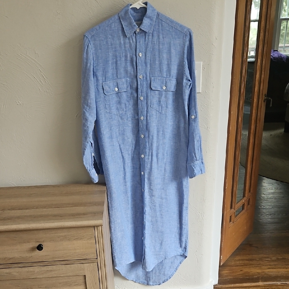 Emily Phillips // Linen Midi Shirt Dress